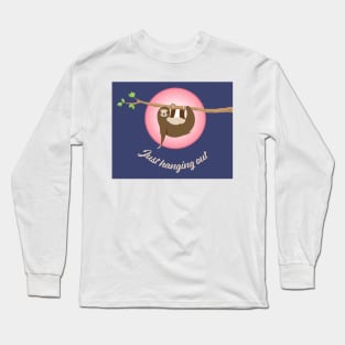 Sloth hanging out Long Sleeve T-Shirt